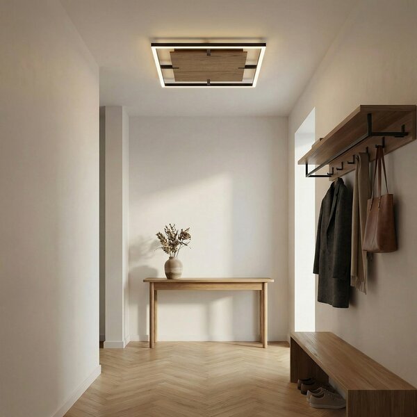 Mennyezeti Lámpa Lucande, Vectra, dimmable, Fa, Nappali, Műanyag, Modern