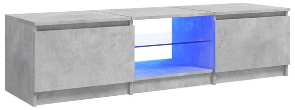 Szürke TV-szekrény LED-világítással 140 x 40 x 36 cm