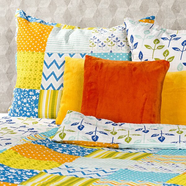 4Home Patchwork blue Krep ágyneműhuzat, 140 x 200 cm, 70 x 90 cm, 140 x 200 cm, 70 x 90 cm