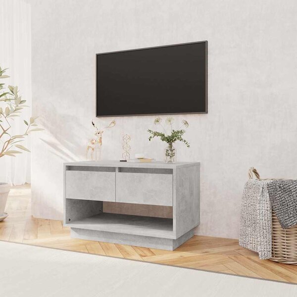 Betonszürke szerelt fa TV-szekrény 70x41x44 cm