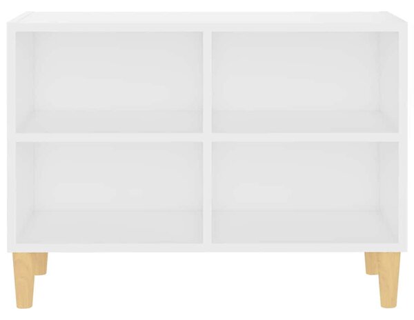Fehér TV-szekrény tömör falábakkal 69,5 x 30 x 50 cm