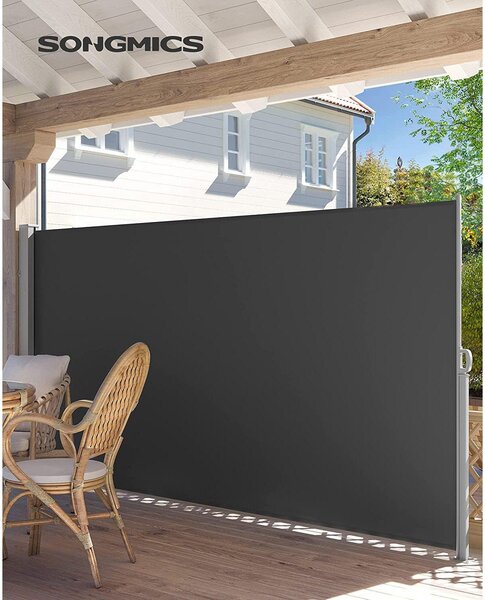 Kültéri kihúzható napellenző, 350 x 200 cm, füstszürke