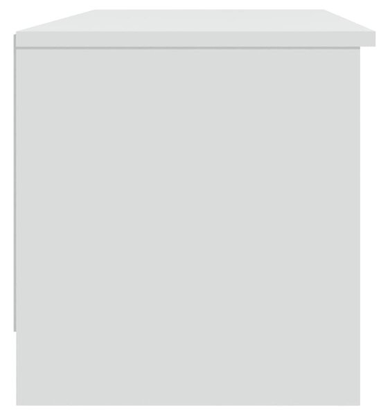 Fehér szerelt fa TV-szekrény 102 x 35,5 x 36,5 cm