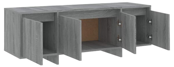 Szürke sonoma színű szerelt fa TV-szekrény 120x30x40,5 cm