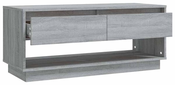 Szürke sonoma színű szerelt fa TV-szekrény 102x41x44 cm