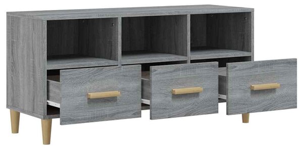 Szürke sonoma színű szerelt fa TV-szekrény 120 x 36 x 50 cm