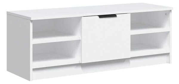 Fehér szerelt fa TV-szekrény 102 x 35,5 x 36,5 cm