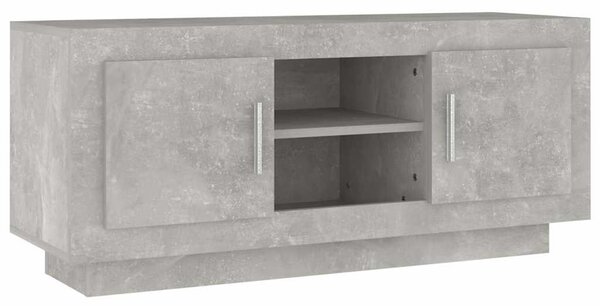 Betonszürke szerelt fa TV-szekrény 102x35x45 cm