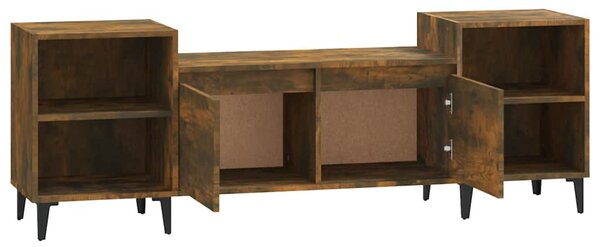 Füstös tölgy színű szerelt fa TV-szekrény 160x35x55 cm
