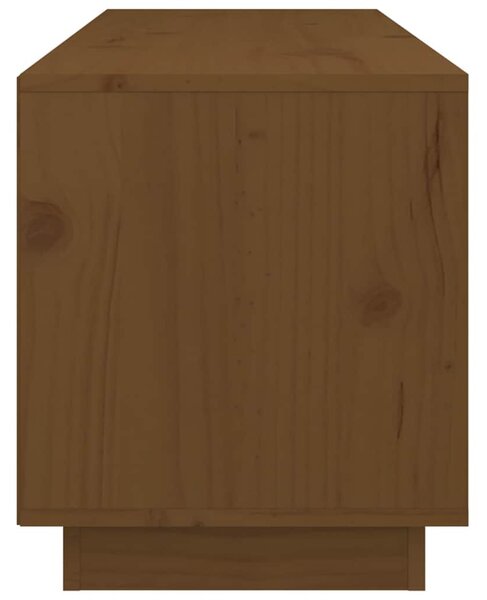 Mézbarna tömör fenyőfa TV-szekrény 105 x 34 x 40 cm