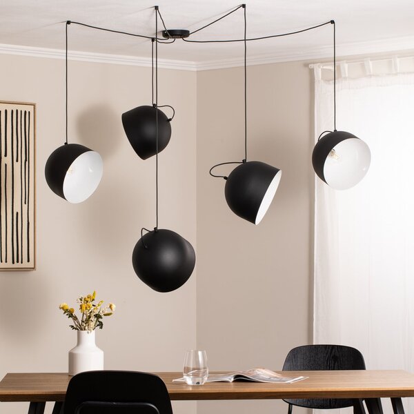 Függőlámpa ALDEX, Pepe, dimmable, Fekete, Nappali, Fém, Modern