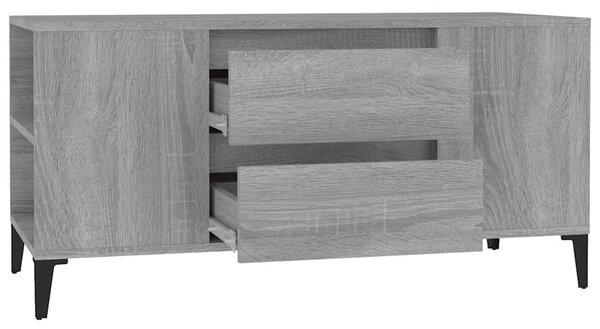 Szürke sonoma színű szerelt fa TV-szekrény 102x44,5x50 cm
