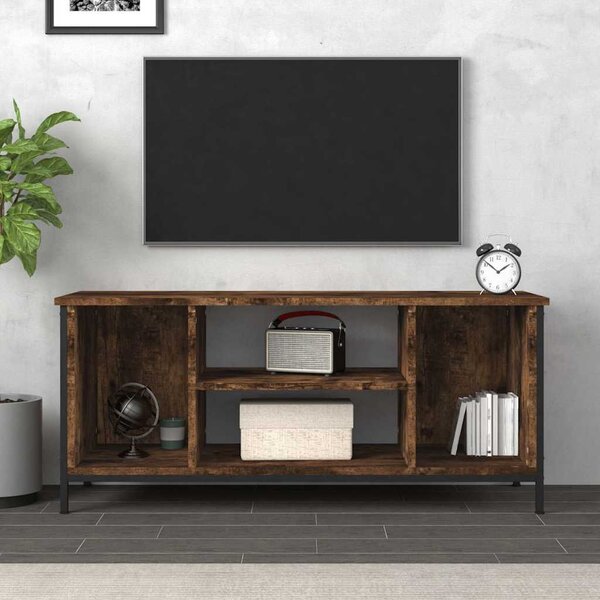 Füstös tölgy színű szerelt fa TV-szekrény 102 x 35 x 45 cm
