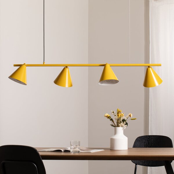 Függőlámpa ALDEX, Hängeleuchte Form 4, dimmable, Sárga, Étkező, Fém, Modern