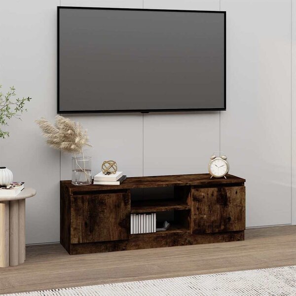 Füstös tölgy színű TV-szekrény ajtóval 102 x 30 x 36 cm