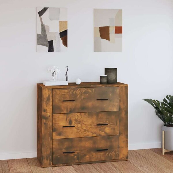 VidaXL füstös tölgy színű szerelt fa tálalószekrény 80x33x70 cm