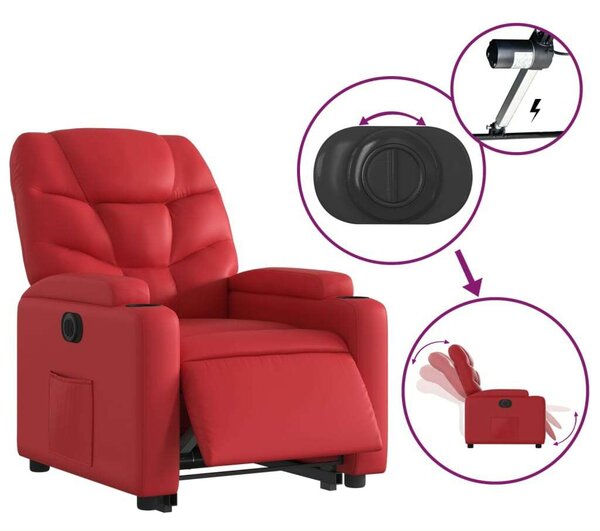 VidaXL Elektromos Dönthető Fotel - Bordó