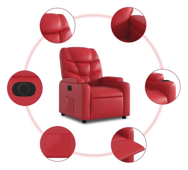 VidaXL Elektromos Dönthető Fotel - Bordó