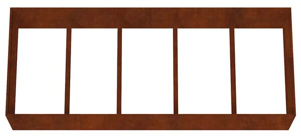 Corten acél kerti magaságyás 200x80x40 cm