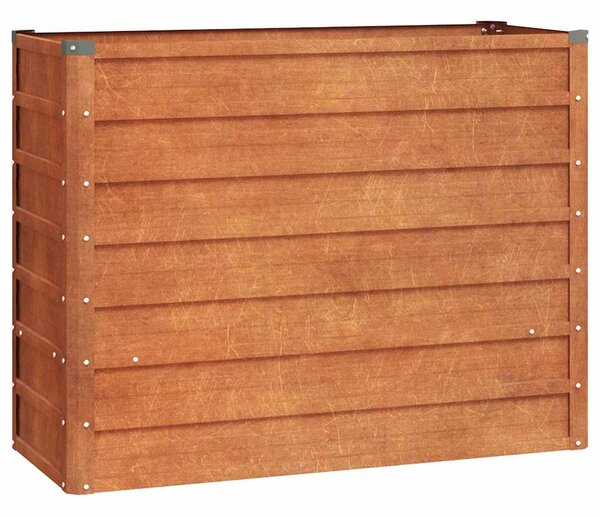Rozsda színű corten acél kerti magaságyás 100 x 40 x 77 cm