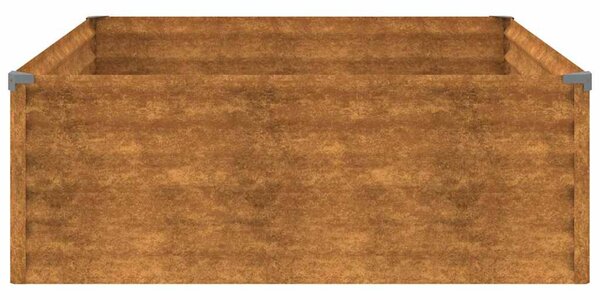 Corten acél kerti magaságyás 100x100x36 cm