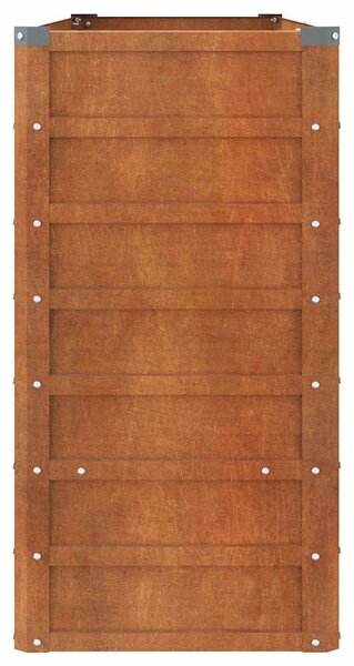 Rozsda színű corten acél kerti magaságyás 160 x 40 x 77 cm