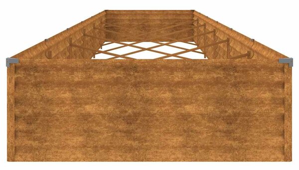 Corten acél kerti magaságyás 579x100x36 cm