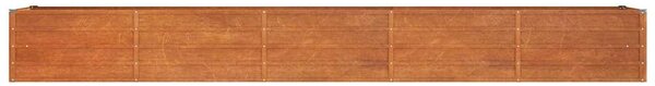 Rozsda színű corten acél kerti magaságyás 400 x 80 x 45 cm