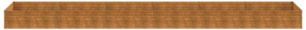 Corten acél kerti magaságyás 579x100x36 cm