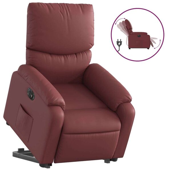 VidaXL Elektromos Dönthető Fotel - Bordó - 110kg