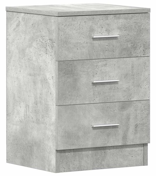 2 db betonszürke szerelt fa éjjeliszekrény 38 x 35 x 56 cm