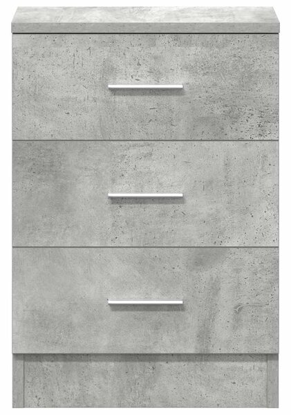 2 db betonszürke szerelt fa éjjeliszekrény 38 x 35 x 56 cm