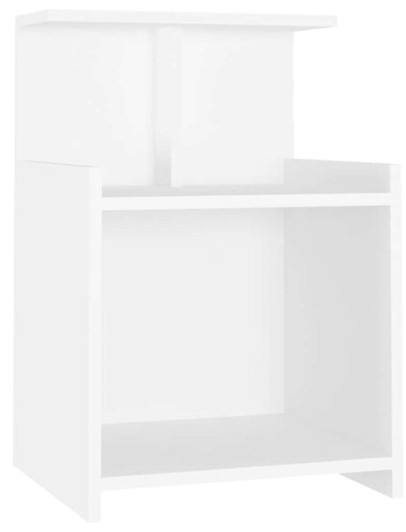 2 db fehér szerelt fa éjjeliszekrény 40 x 35 x 60 cm
