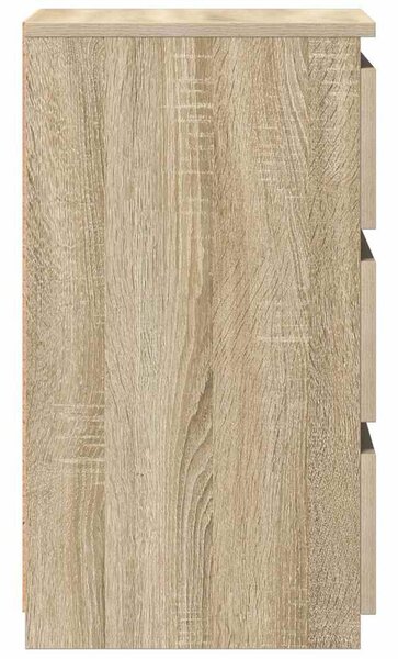 2 db sonoma tölgy színű szerelt fa éjjeliszekrény 40x35x62,5 cm