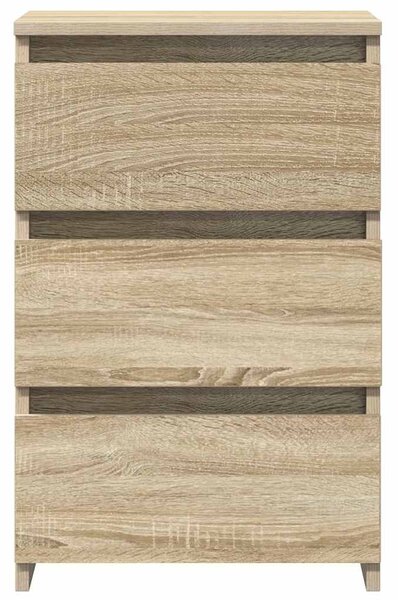 2 db sonoma tölgy színű szerelt fa éjjeliszekrény 40x35x62,5 cm
