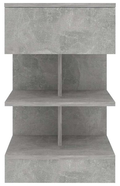 Betonszürke szerelt fa éjjeliszekrény 40 x 35 x 65 cm