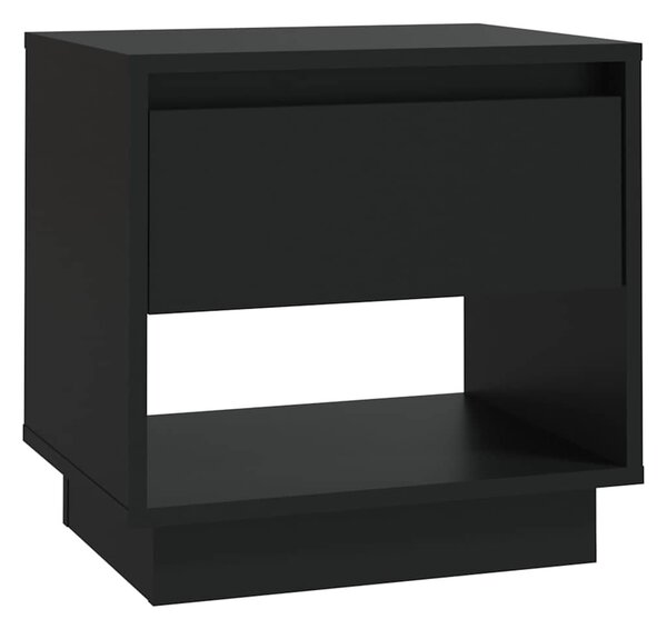 Fekete forgácslap éjjeliszekrény 45 x 34 x 44 cm
