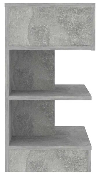 Betonszürke szerelt fa éjjeliszekrény 40 x 35 x 65 cm