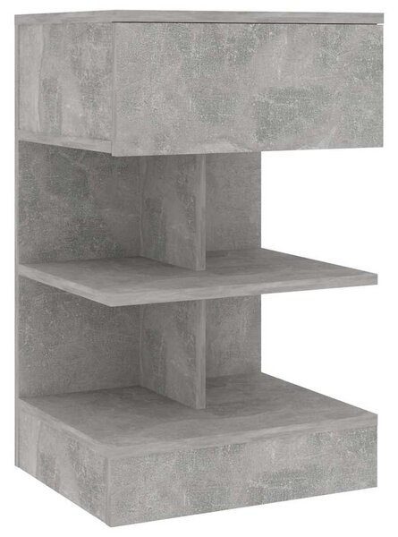 Betonszürke szerelt fa éjjeliszekrény 40 x 35 x 65 cm