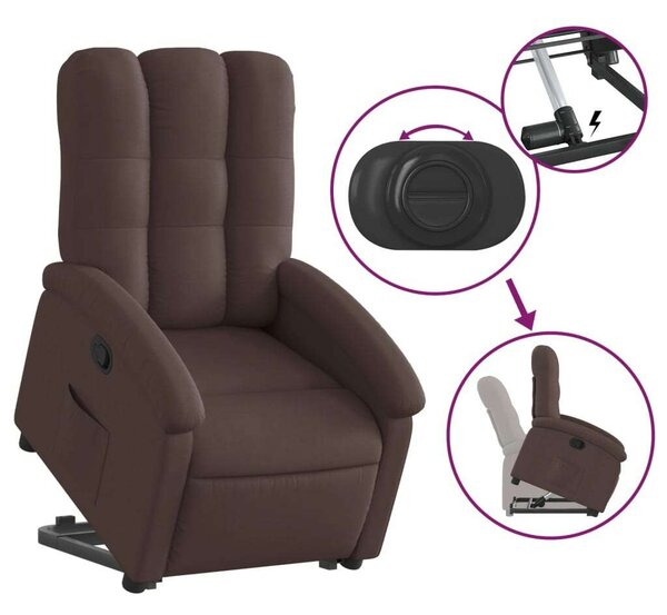 VidaXL Elektromos Felfelé Emelő Fotel - Sötétbarna