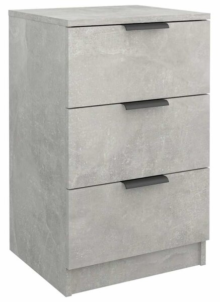 2 db betonszürke éjjeliszekrény 40 x 36 x 65 cm