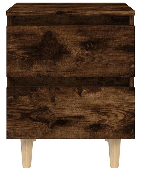 2 db füstös tölgy színű éjjeliszekrény falábakkal 40x35x50 cm