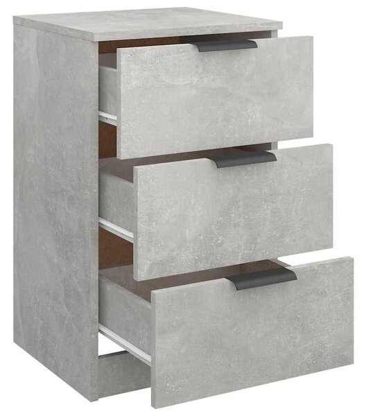 2 db betonszürke éjjeliszekrény 40 x 36 x 65 cm