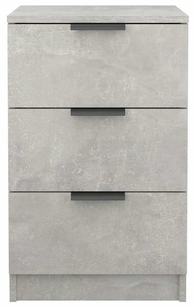 2 db betonszürke éjjeliszekrény 40 x 36 x 65 cm