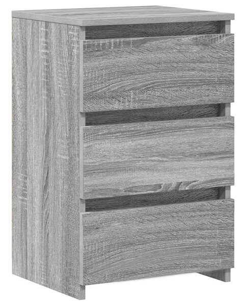 2 db szürke sonoma szerelt fa éjjeliszekrény 40x35x62,5 cm