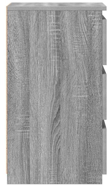 2 db szürke sonoma szerelt fa éjjeliszekrény 40x35x62,5 cm