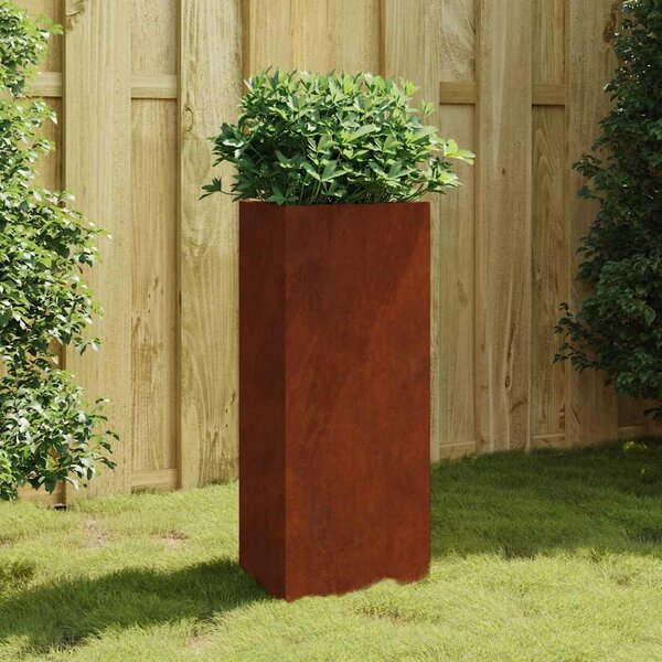 Corten acél kerti növénytartó 40x34,5x75 cm
