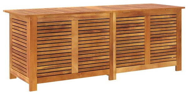 Tömör akácfa kerti tárolóláda zsaluval 150 x 50 x 56 cm