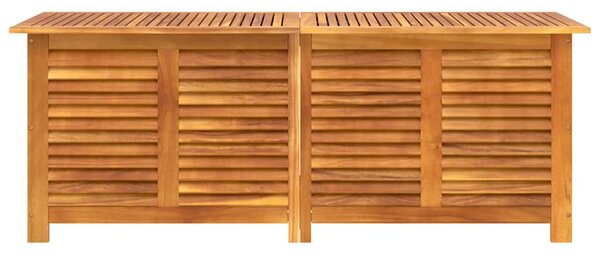 Tömör akácfa kerti tárolóláda zsaluval 150 x 50 x 56 cm