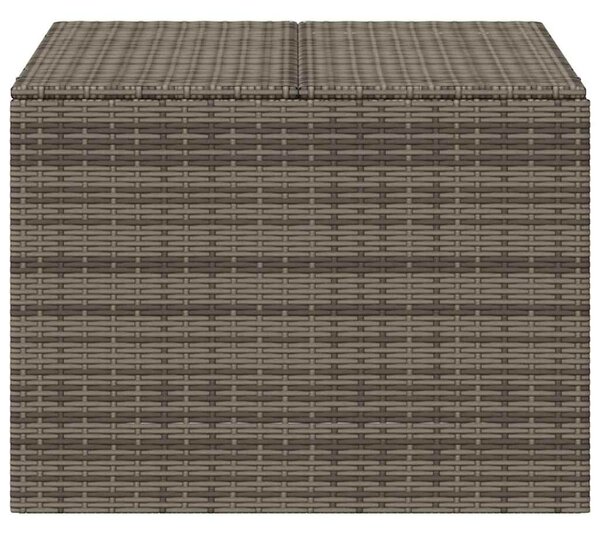 Szürke polyrattan kerti tárolóláda 291 L